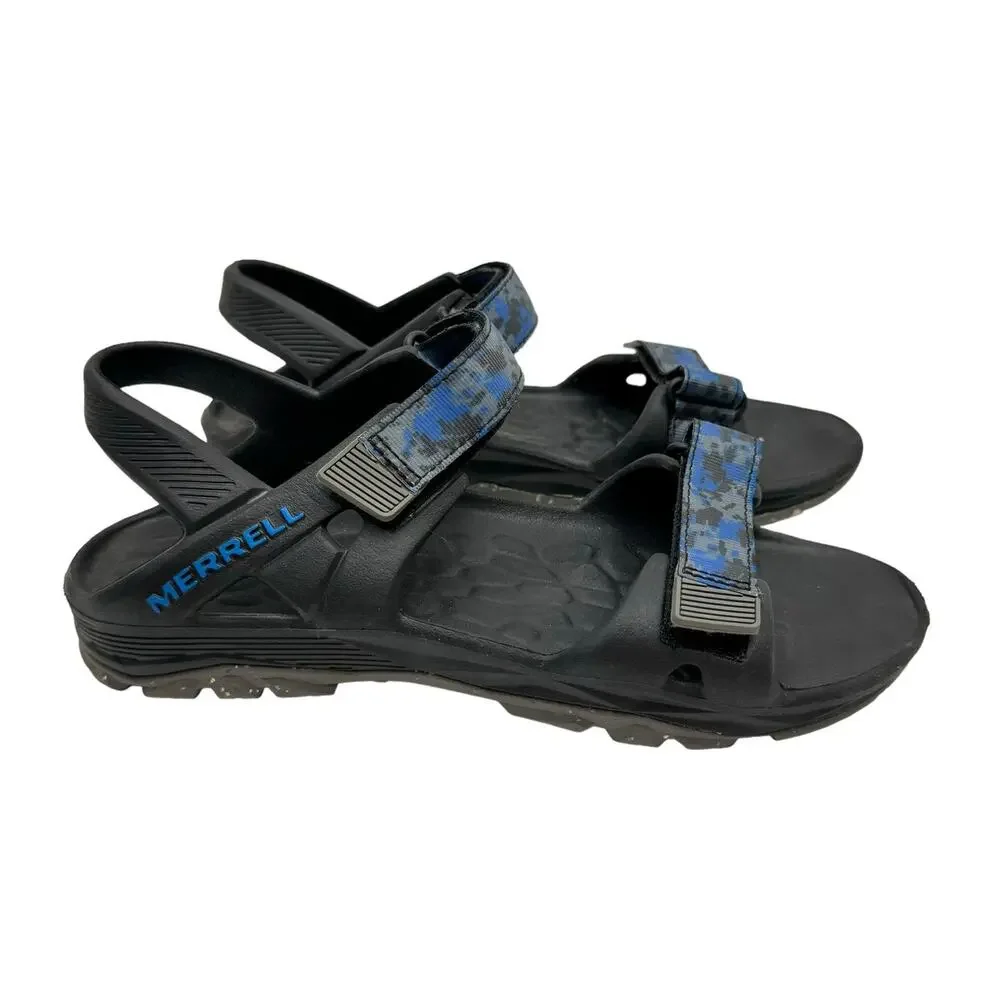 Merrell Youth Hydro Drift Black & Blue Camo Outdoor Sports Water Sandals